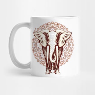 Elephant on Mandala background Mug